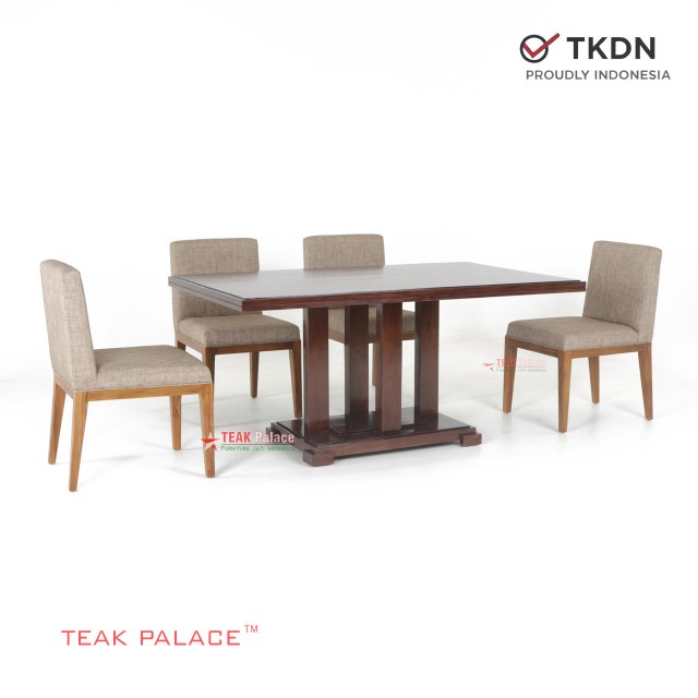 Dining Table Set Minimalist 4 Seater Cream Tegal Series dining table set minimalist 4 seater cream tegal series 61