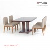 Dining Table Set Minimalist 4 Seater Cream Tegal Series dining table set minimalist 4 seater cream tegal series 62