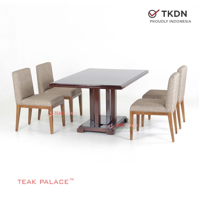 Dining Table Set Minimalist 4 Seater Cream Tegal Series dining table set minimalist 4 seater cream tegal series 60