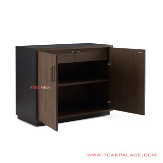 Buffet Masayu 2 Pintu Jati Black Walnut Minimalis