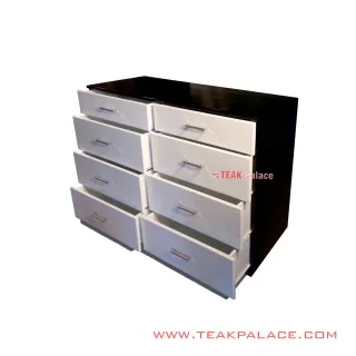 Buffet Samarinda Duco Putih Hitam Minimalis