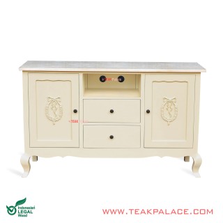 Credenza Duco Ivory Klasik Victoria Top Marmer