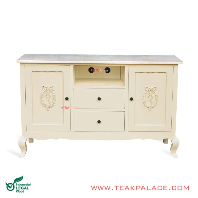 Credenza Duco Ivory Classic Victorian Top Marble credenza duco ivory classic victorian top marble 63