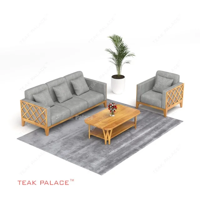 Kursi Santai Bangku Kayu Jati 31 Abu-Abu Alvaro