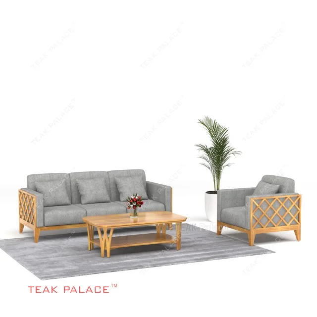 Kursi Santai Bangku Kayu Jati 31 Abu-Abu Alvaro