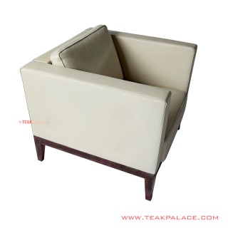 Sofa Single Tamu Minimalis Jati Seri Oster