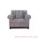 Sofa Minimalist Teak Gray Robinson Single Seater