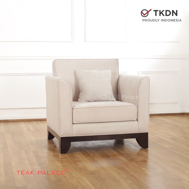 Sofa Minimalis Krem Gisela Single sofa minimalis krem gisela single 60