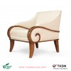 Minimalist Teak Wood Chair Jasmine Single Ivory Skin minimalist teak wood chair jasmine single ivory skin 66
