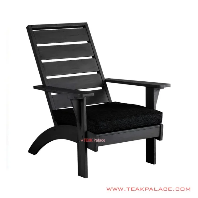 patio chair black minimalist with cushion black tarakan 49