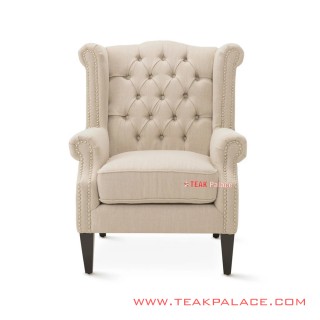 Kursi Sofa Chiko Minimalis Jati Cream