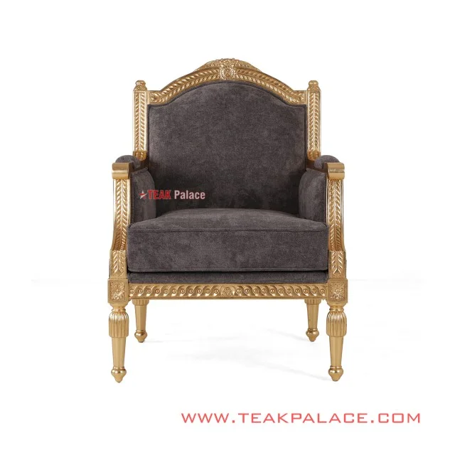 Kursi Sofa Armchair Jati Emas Rivoli Dolphin Seri Nanda