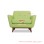 Armchair Sofa Minimalais Single Seri Hugo