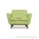 Armchair Sofa Minimalais Single Seri Hugo
