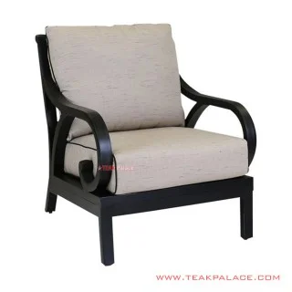 Sofa Minimalis Single Hitam Kayu Jati Seri Cassia