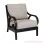 Sofa Minimalis Single Hitam Kayu Jati Seri Cassia
