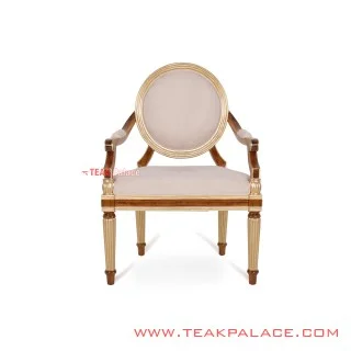 Kursi Jati Klasik Warna Emas Romeo