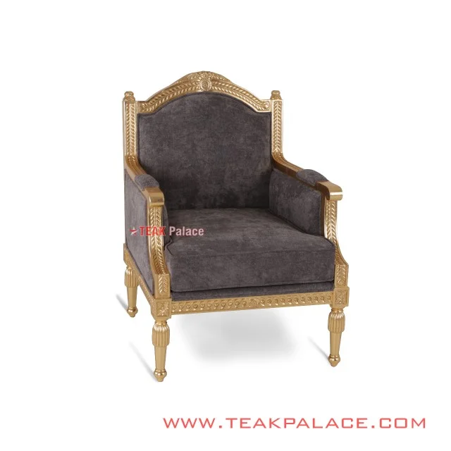 Kursi Sofa Armchair Jati Emas Rivoli Dolphin Seri Nanda