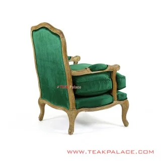Sofa Single Jati White Wash Lasinta Hijau Sofa Single Jati White Wash Lasinta Hijau