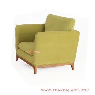 Armchair Sofa Natural Gloss Hijau Muda Seri Muara