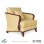 Sofa Single Kulit Beige Seri Nusantara