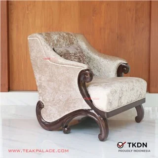 Kursi Tamu Jati Single TKDN Seri Ponti
