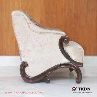 Kursi Tamu Jati Single TKDN Seri Ponti