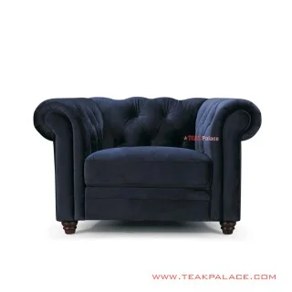 Chester Series Single Rivoli Denim Guest Sofa
