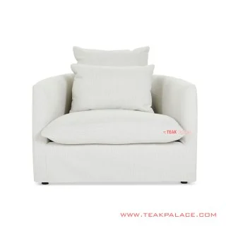 Sofa Single Minimalis Modern Mewah White Seri Friska