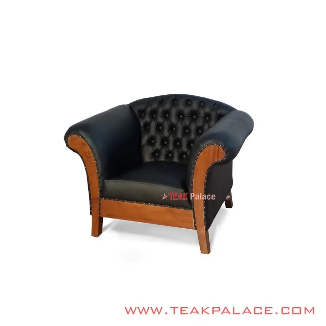 Sofa Single Klasik Kulit Oscar Black Harga Murah sofa single klasik kulit oscar black harga murah 56