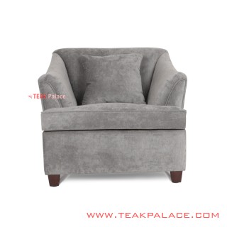 Sofa Minimalis Abu-abu Seri Musi single seater