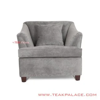 Sofa Minimalis Abu-abu Seri Musi single seater