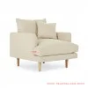 Hampton Linen 1 Seater Minimalist Sofa hampton linen 1 seater minimalist sofa 60