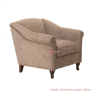 Single Chair Chico Jati Revina Cream Minimalis