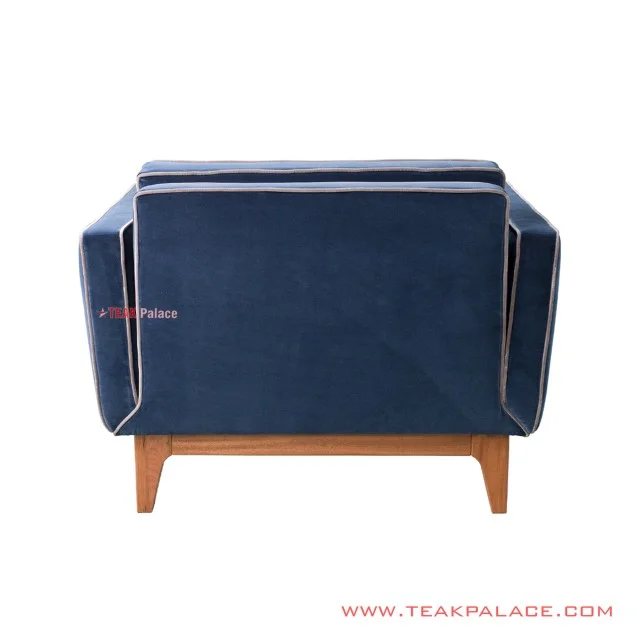 Sofa Mewah Single Galisia Denim Jati