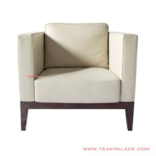 Sofa Single Tamu Minimalis Jati Seri Oster