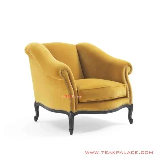Black Minimalist Teak Yusio Single Sofa