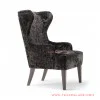 Wing Chair Sofa Minimalis Single Seri Alera Bludru HItam Mewah wing chair sofa minimalis single seri alera bludru hitam mewah 61