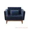 Sofa Mewah Single Galisia Denim Jati