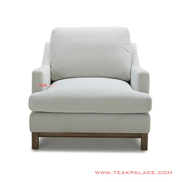 Armchair Jati Hamilton White Minimalis Armchair Jati Hamilton White Minimalis