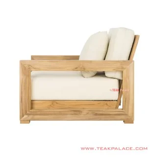 Sofa Luxius Single Modern Natural Cream Cushion Murah