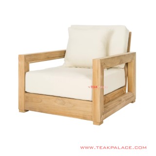 Sofa Luxius Single Modern Natural Cream Cushion Murah