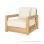 Sofa Luxius Single Modern Natural Cream Cushion Murah