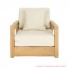 sofa luxius single modern natural cream cushion murah 60
