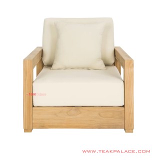 Sofa Luxius Single Modern Natural Cream Cushion Murah