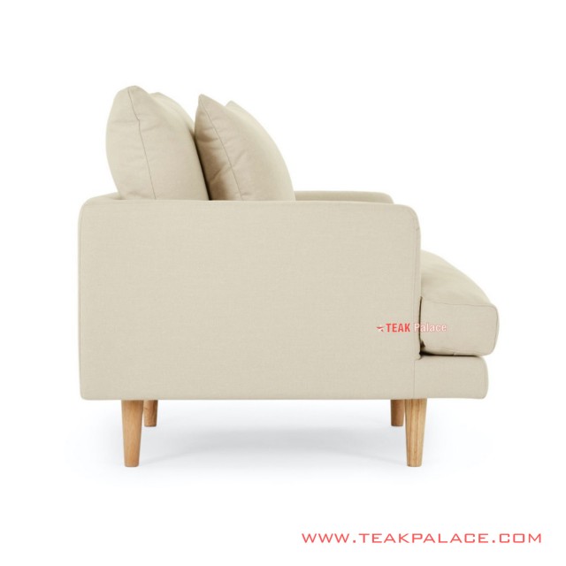 Hampton Linen 1 Seater Minimalist Sofa hampton linen 1 seater minimalist sofa 65