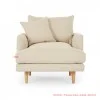 Hampton Linen 1 Seater Minimalist Sofa hampton linen 1 seater minimalist sofa 57
