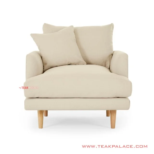 Hampton Linen 1 Seater Minimalist Sofa hampton linen 1 seater minimalist sofa 53