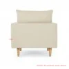 Hampton Linen 1 Seater Minimalist Sofa hampton linen 1 seater minimalist sofa 58
