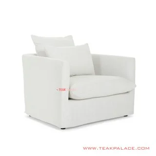 Sofa Single Minimalis Modern Mewah White Seri Friska